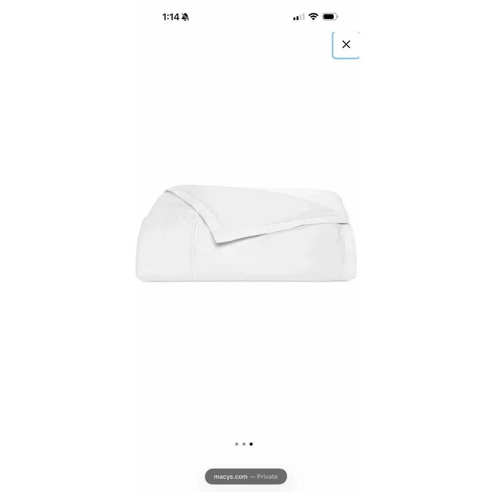 Hotel Collection Embroidered Frame White KING Duvet Cover